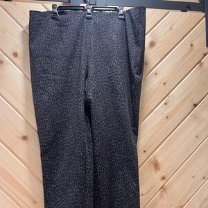 #172 Gray Leopard print 4 way stretch Dress pants NWT sz 18